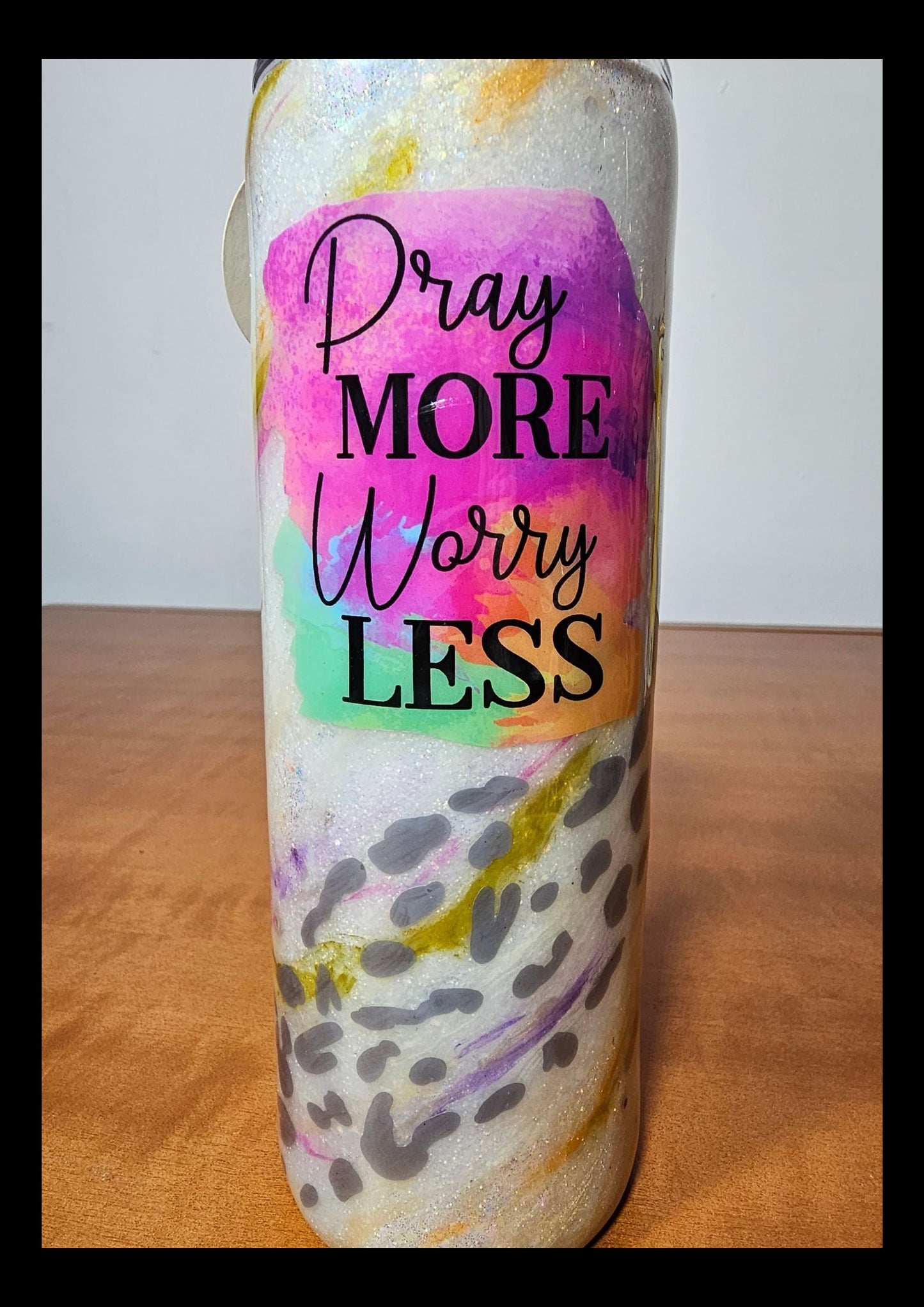 Pray More, Worry Less - Cheetah Milky Way Mug