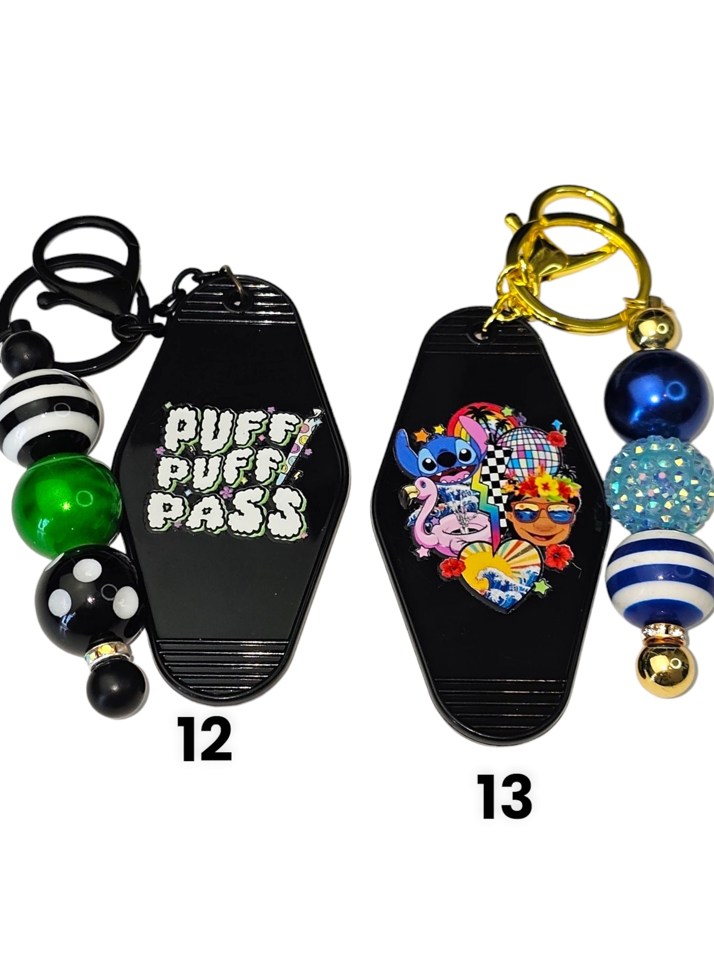 Motel Style Keyrings - Fun and Cheeky Designs - [Whimsy Black]