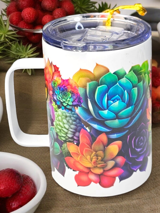 Succulent Florals Design Coffee Mug