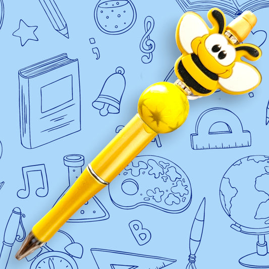 Honey Bee & Ochre Fancy Bead Pen [36]