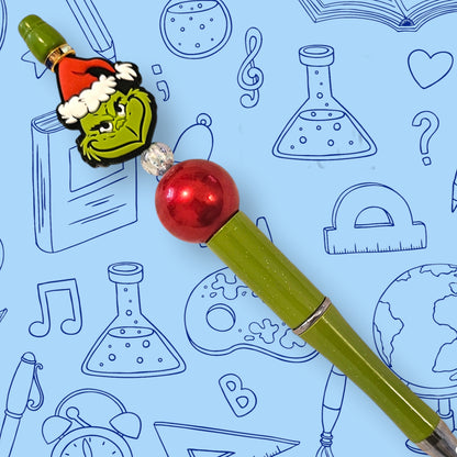 Grinch & Green Fancy Bead Pen [193]