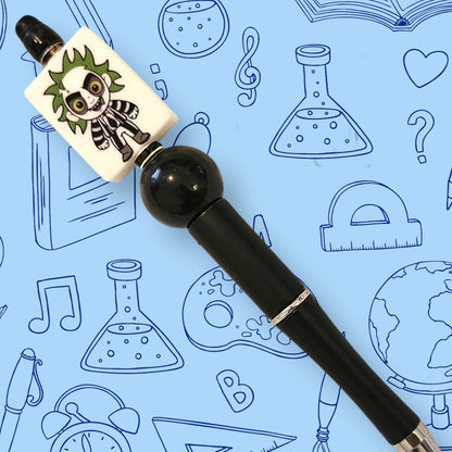 Bettle Juice & Black Fancy Bead Pen [188]